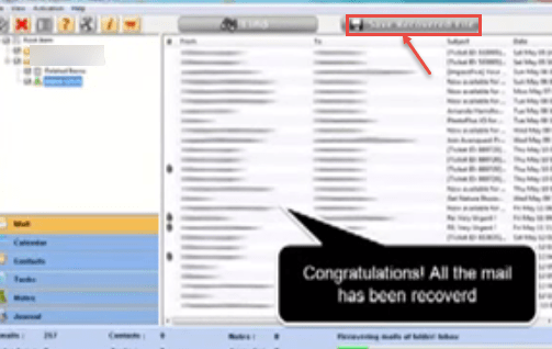 outlook 2010 5 save recovered file