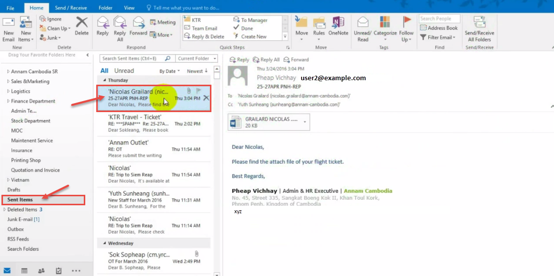 how to open email in outlook
