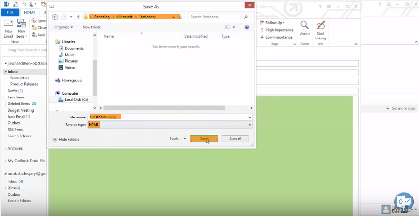 outlook save mail as pdf
