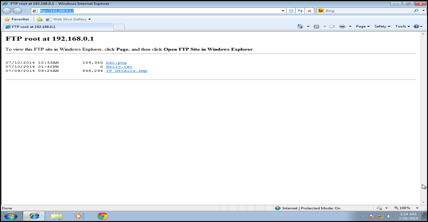 Server Screen Access FTP
